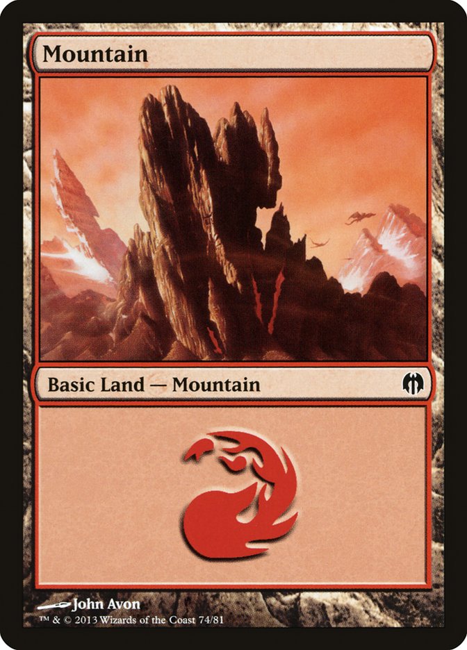 Mountain (74) [Duel Decks: Heroes vs. Monsters] | Gear Gaming Bentonville