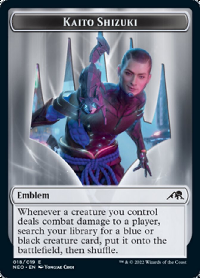 Samurai // Kaito Shizuki Emblem Double-Sided Token [Kamigawa: Neon Dynasty Tokens] | Gear Gaming Bentonville