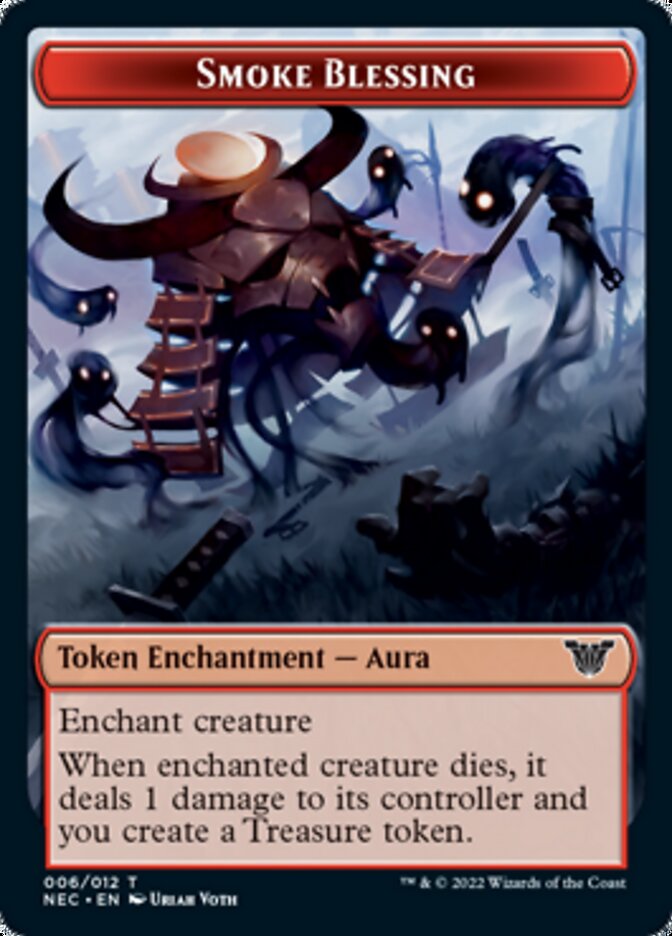 Smoke Blessing // Treasure Double-Sided Token [Kamigawa: Neon Dynasty Commander Tokens] | Gear Gaming Bentonville