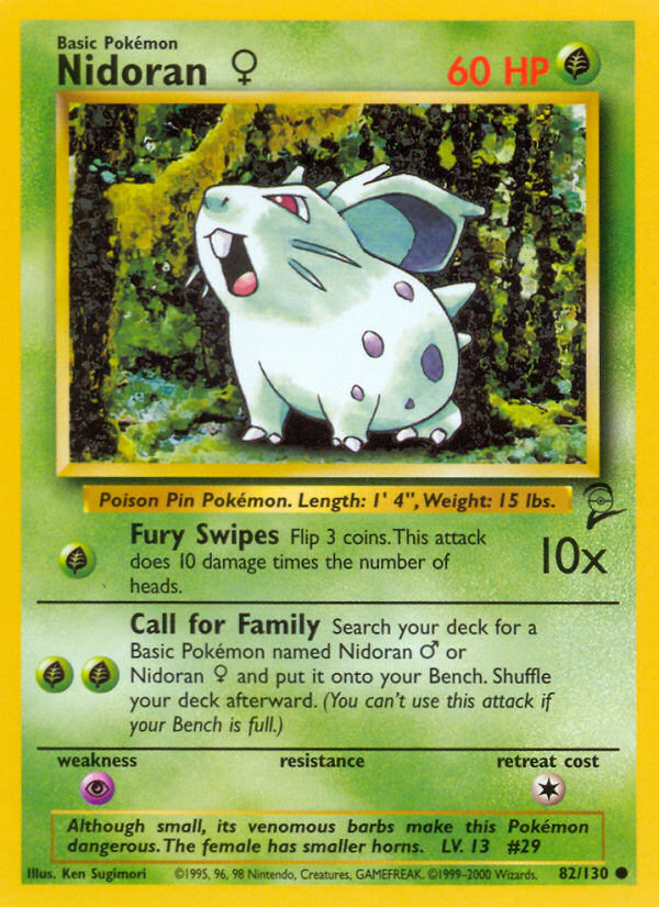 Nidoran (82/130) (Female) [Base Set 2] | Gear Gaming Bentonville