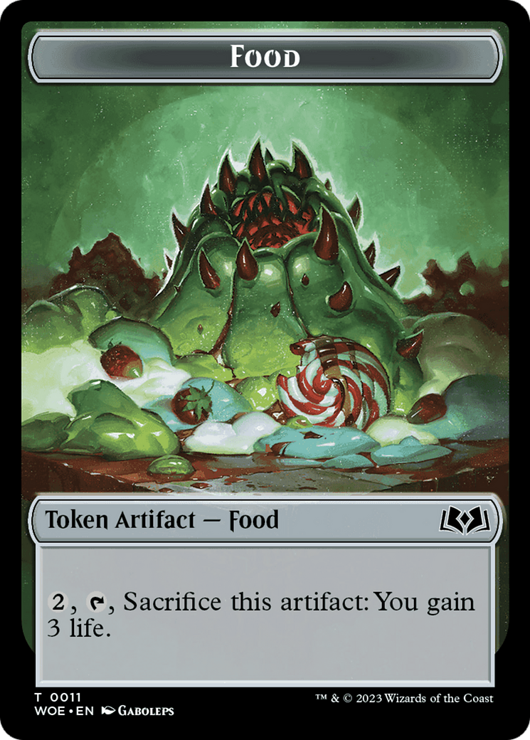 Elemental // Food (0011) Double-Sided Token [Wilds of Eldraine Tokens] | Gear Gaming Bentonville