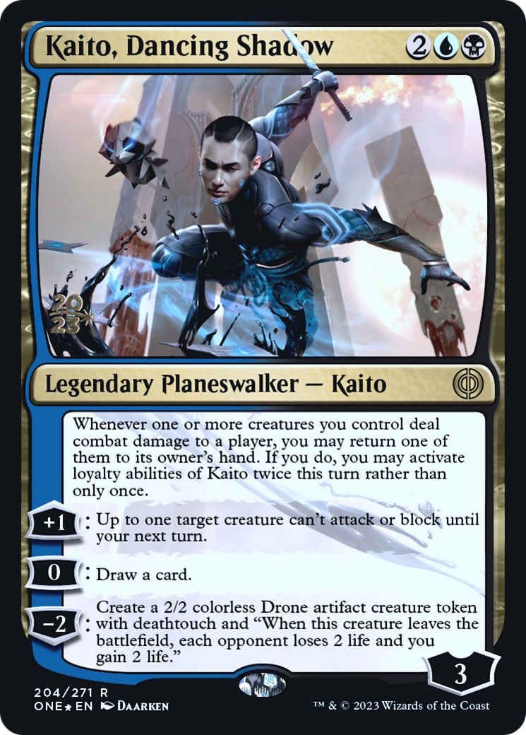 Kaito, Dancing Shadow [Phyrexia: All Will Be One Prerelease Promos] | Gear Gaming Bentonville