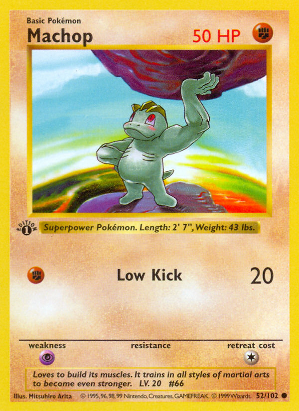 Machop (52/102) (Shadowless) [Base Set 1st Edition] | Gear Gaming Bentonville