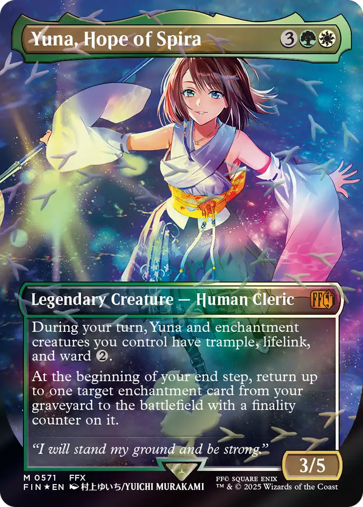 Yuna, Hope of Spira (Borderless) (Chocobo Track Foil) [FINAL FANTASY] | Gear Gaming Bentonville