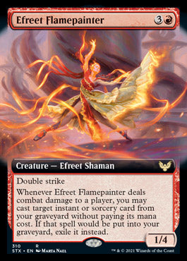 Efreet Flamepainter (Extended Art) [Strixhaven: School of Mages] | Gear Gaming Bentonville