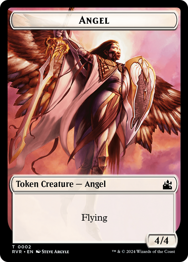 Bird // Angel (0002) Double-Sided Token [Ravnica Remastered Tokens] | Gear Gaming Bentonville