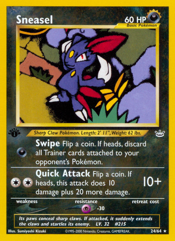 Sneasel (24/64) [Neo Revelation 1st Edition] | Gear Gaming Bentonville