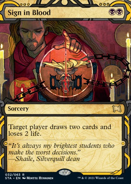 Sign in Blood (Foil Etched) [Strixhaven: School of Mages Mystical Archive] | Gear Gaming Bentonville