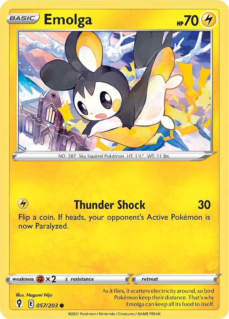 Emolga (057/203) [Sword & Shield: Evolving Skies] | Gear Gaming Bentonville