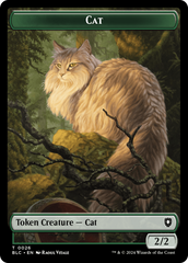 Elemental // Cat Double-Sided Token [Bloomburrow Commander Tokens] | Gear Gaming Bentonville