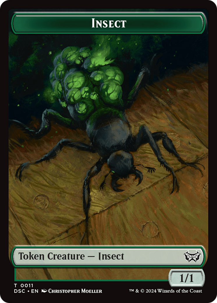 Insect (0011) // Shapeshifter Double-Sided Token [Duskmourn: House of Horror Commander Tokens] | Gear Gaming Bentonville