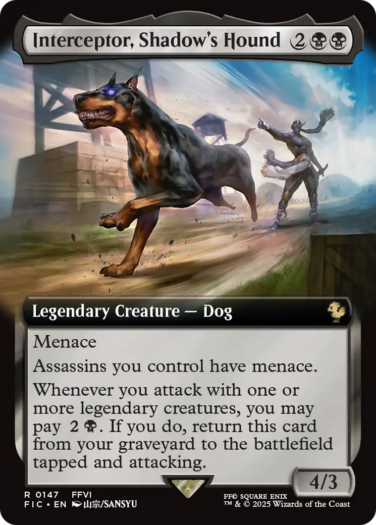 Interceptor, Shadow's Hound (Extended Art) [FINAL FANTASY Commander] | Gear Gaming Bentonville