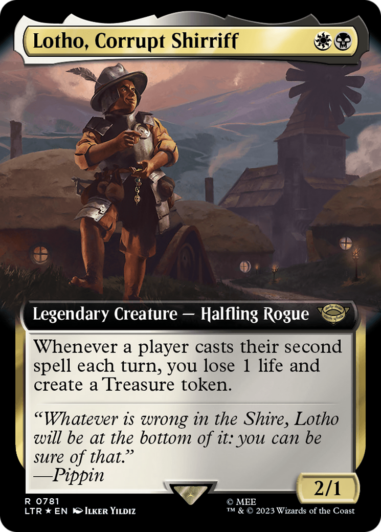 Lotho, Corrupt Shirriff (Extended Art) (Surge Foil) [The Lord of the Rings: Tales of Middle-Earth] | Gear Gaming Bentonville