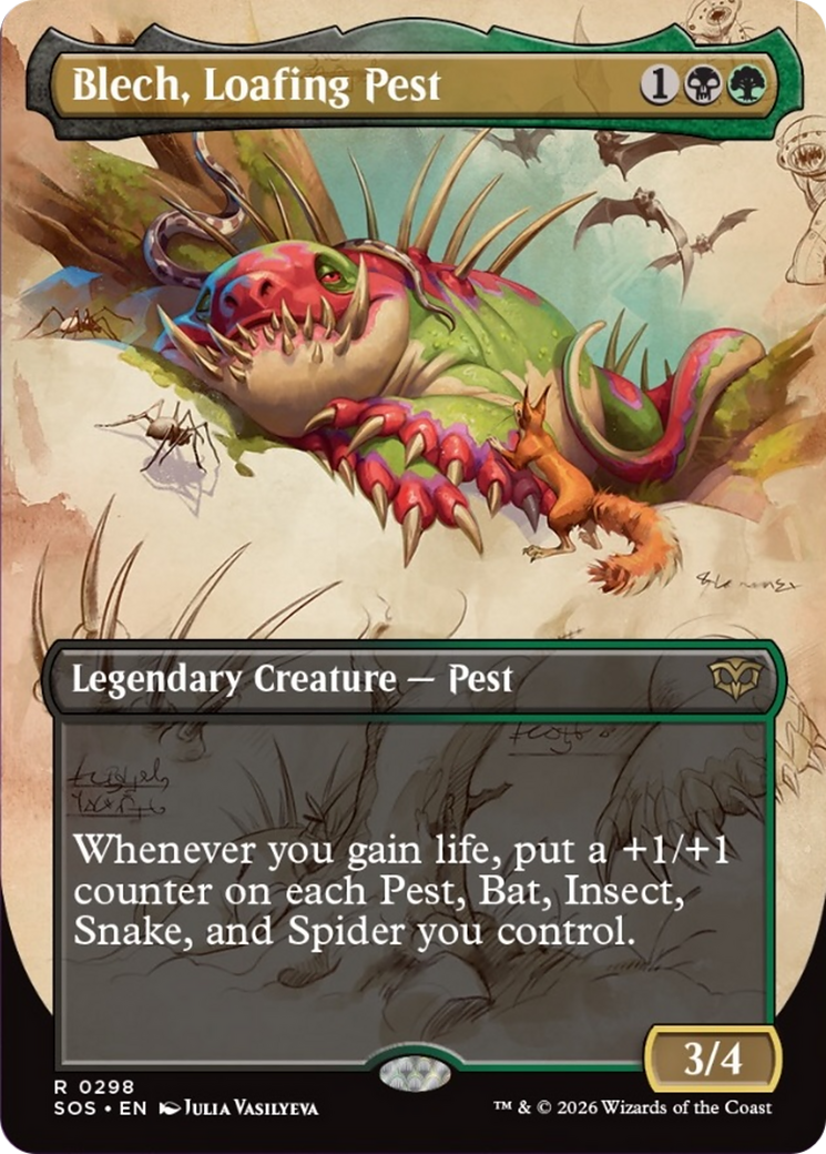 Blech, Loafing Pest (Borderless) [Secrets of Strixhaven] | Gear Gaming Bentonville