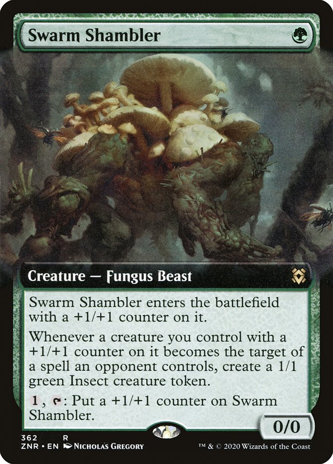 Swarm Shambler (Extended Art) [Zendikar Rising] | Gear Gaming Bentonville
