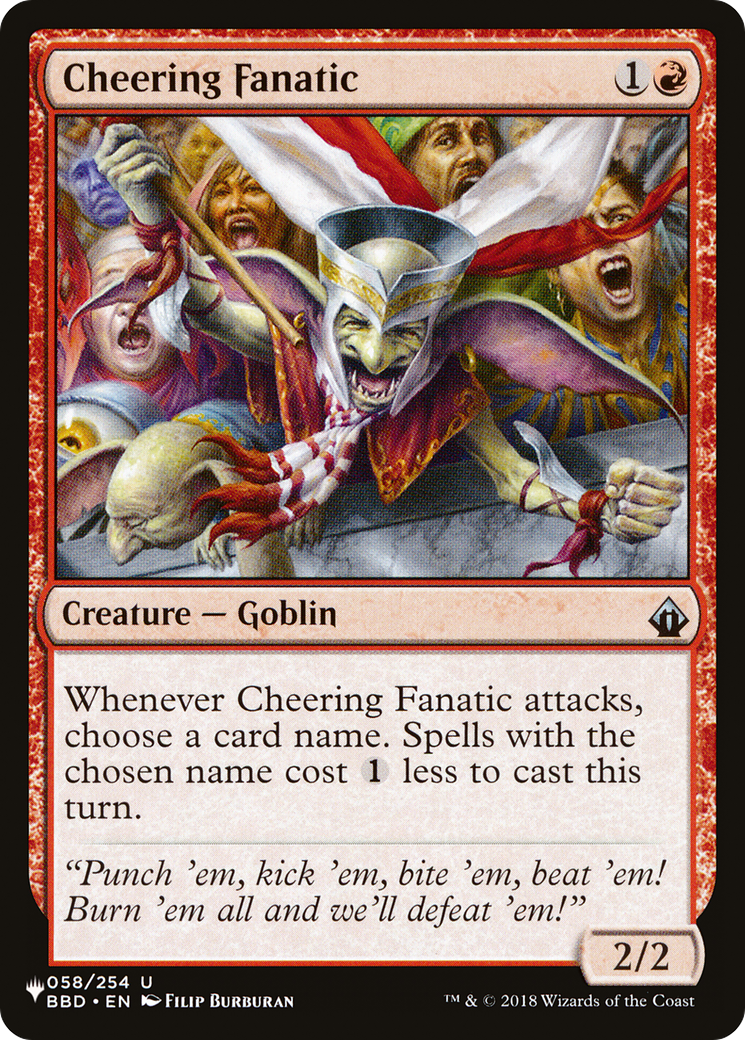 Cheering Fanatic [The List Reprints] | Gear Gaming Bentonville