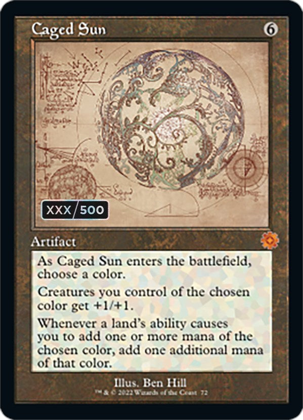 Caged Sun (Retro Schematic) (Serialized) [The Brothers' War Retro Artifacts] | Gear Gaming Bentonville