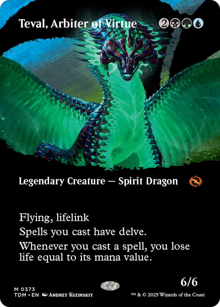 Teval, Arbiter of Virtue (Borderless) [Tarkir: Dragonstorm] | Gear Gaming Bentonville