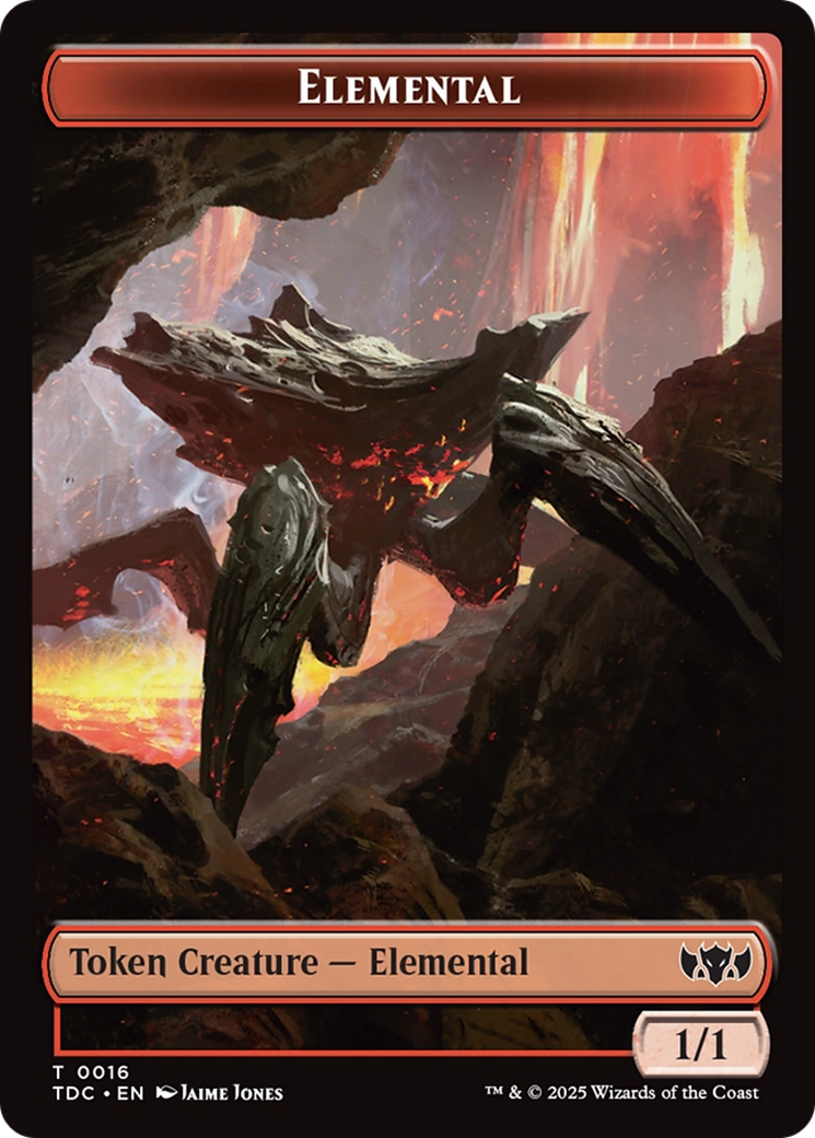 Elemental (0016) // Gold Double-Sided Token [Tarkir: Dragonstorm Commander Tokens] | Gear Gaming Bentonville