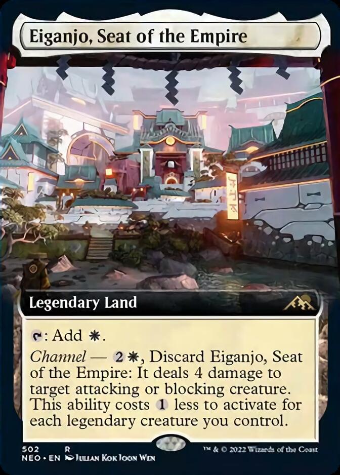 Eiganjo, Seat of the Empire (Extended Art) [Kamigawa: Neon Dynasty] | Gear Gaming Bentonville