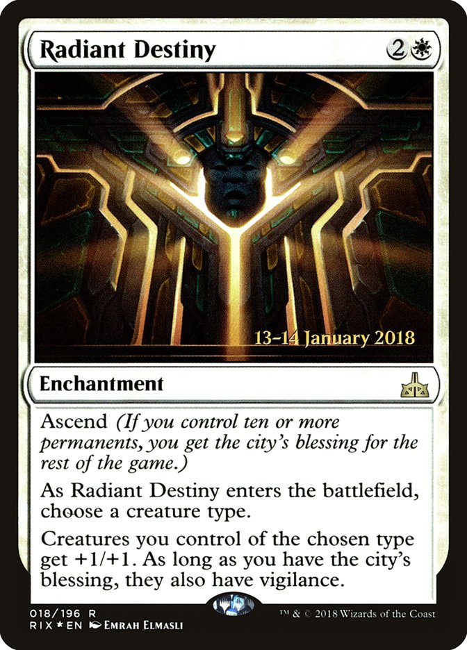 Radiant Destiny [Rivals of Ixalan Prerelease Promos] | Gear Gaming Bentonville