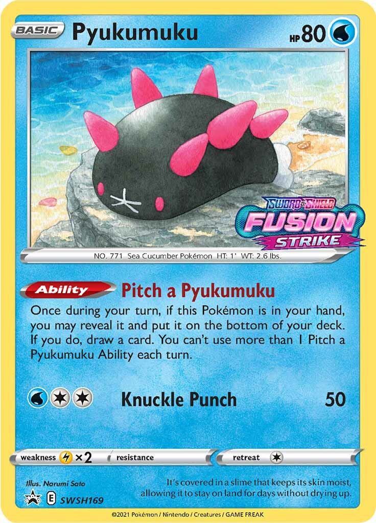 Pyukumuku (SWSH169) (Prerelease Promo) [Sword & Shield: Black Star Promos] | Gear Gaming Bentonville