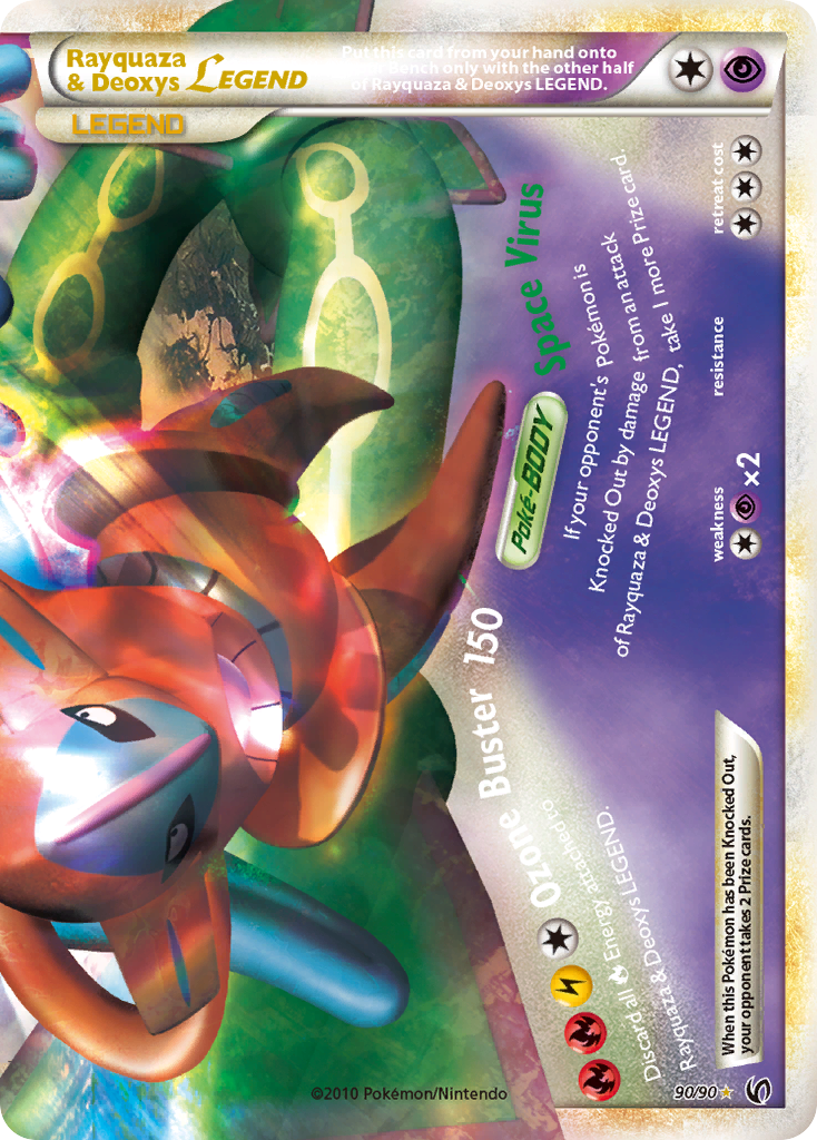 Rayquaza & Deoxys LEGEND (90/90) [HeartGold & SoulSilver: Undaunted] | Gear Gaming Bentonville