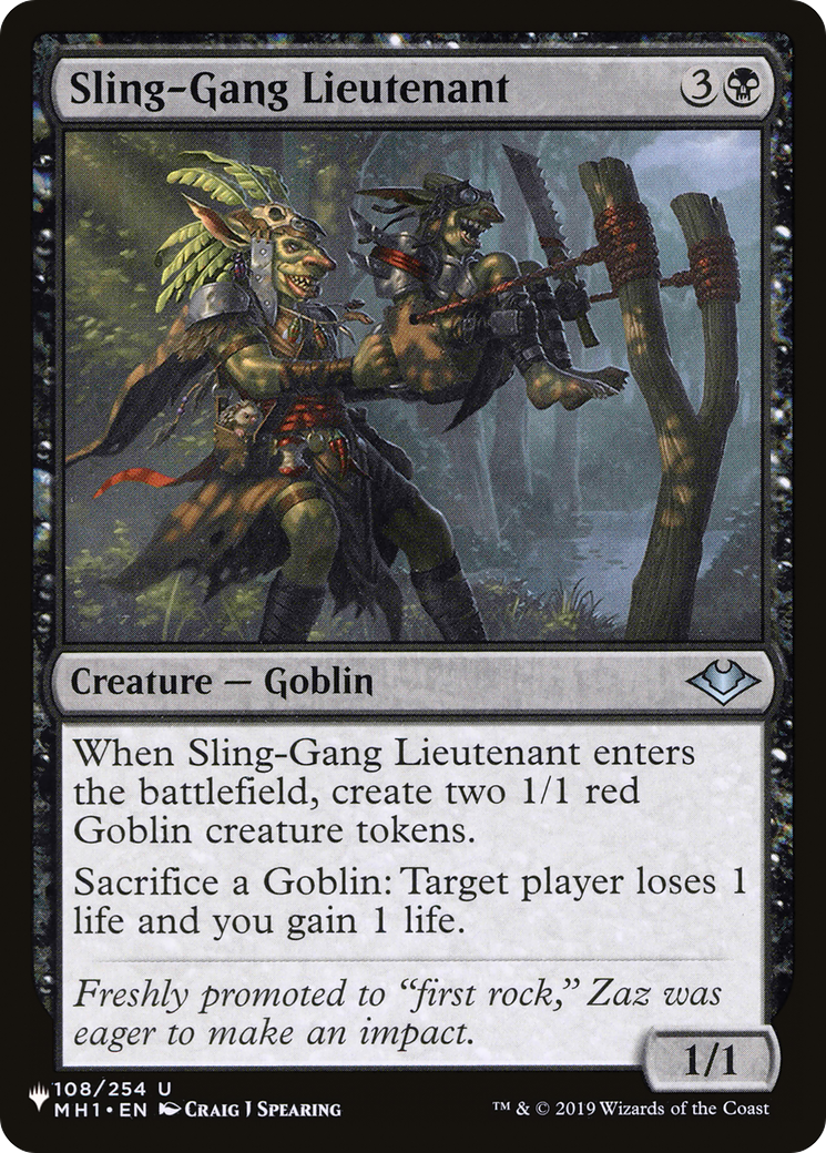 Sling-Gang Lieutenant [The List Reprints] | Gear Gaming Bentonville