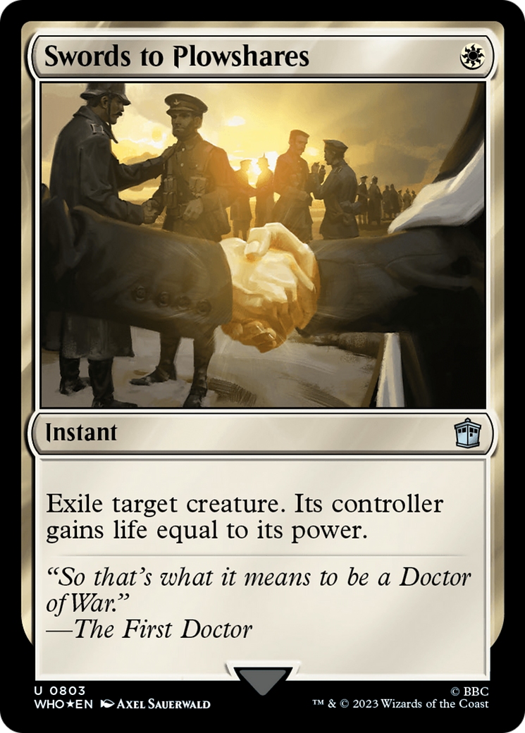 Swords to Plowshares (Surge Foil) [Doctor Who] | Gear Gaming Bentonville
