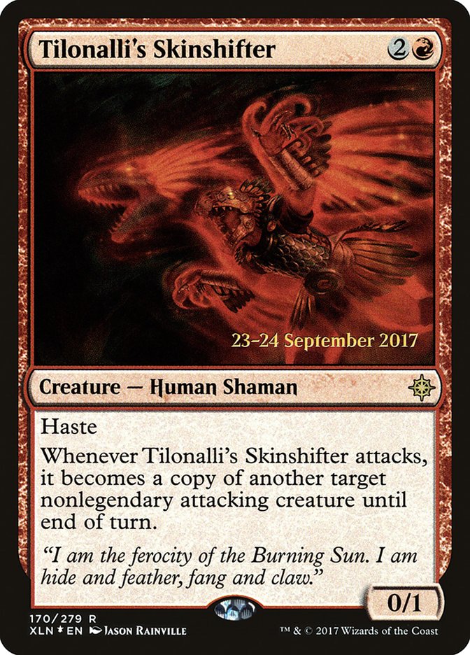 Tilonalli's Skinshifter [Ixalan Prerelease Promos] | Gear Gaming Bentonville