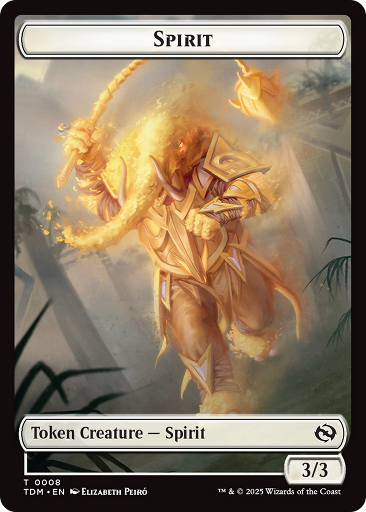 Spirit (0008) // Spirit (0009) Double-Sided Token [Tarkir: Dragonstorm Tokens] | Gear Gaming Bentonville