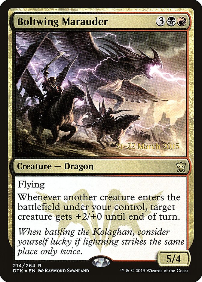 Boltwing Marauder [Dragons of Tarkir Prerelease Promos] | Gear Gaming Bentonville