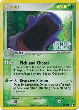 Swalot (11/100) (Stamped) [EX: Crystal Guardians] | Gear Gaming Bentonville