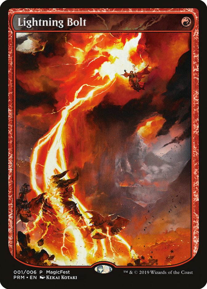 Lightning Bolt (Textless) [MagicFest 2019] | Gear Gaming Bentonville