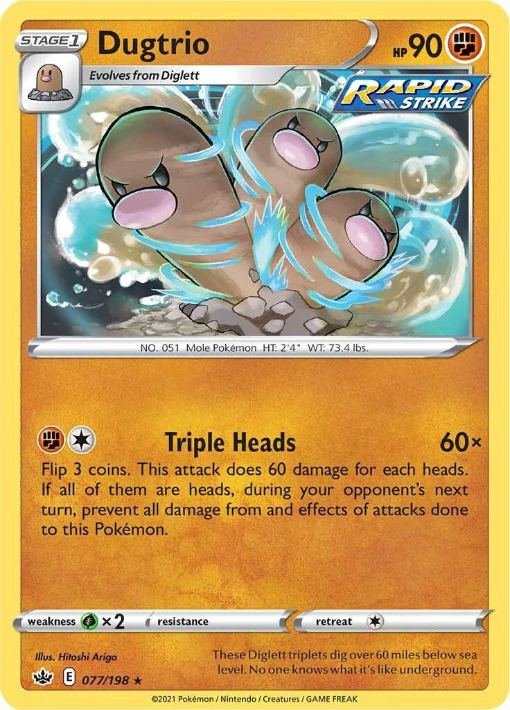 Dugtrio (077/198) [Sword & Shield: Chilling Reign] | Gear Gaming Bentonville