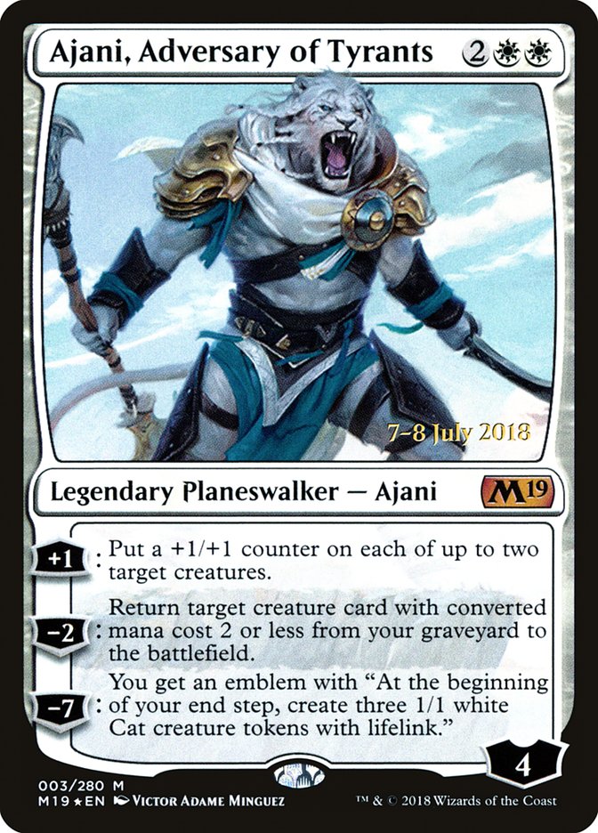 Ajani, Adversary of Tyrants [Core Set 2019 Prerelease Promos] | Gear Gaming Bentonville