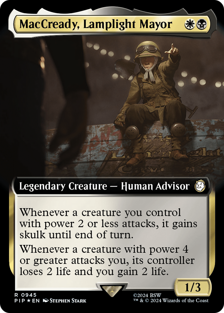 MacCready, Lamplight Mayor (Extended Art) (Surge Foil) [Fallout] | Gear Gaming Bentonville