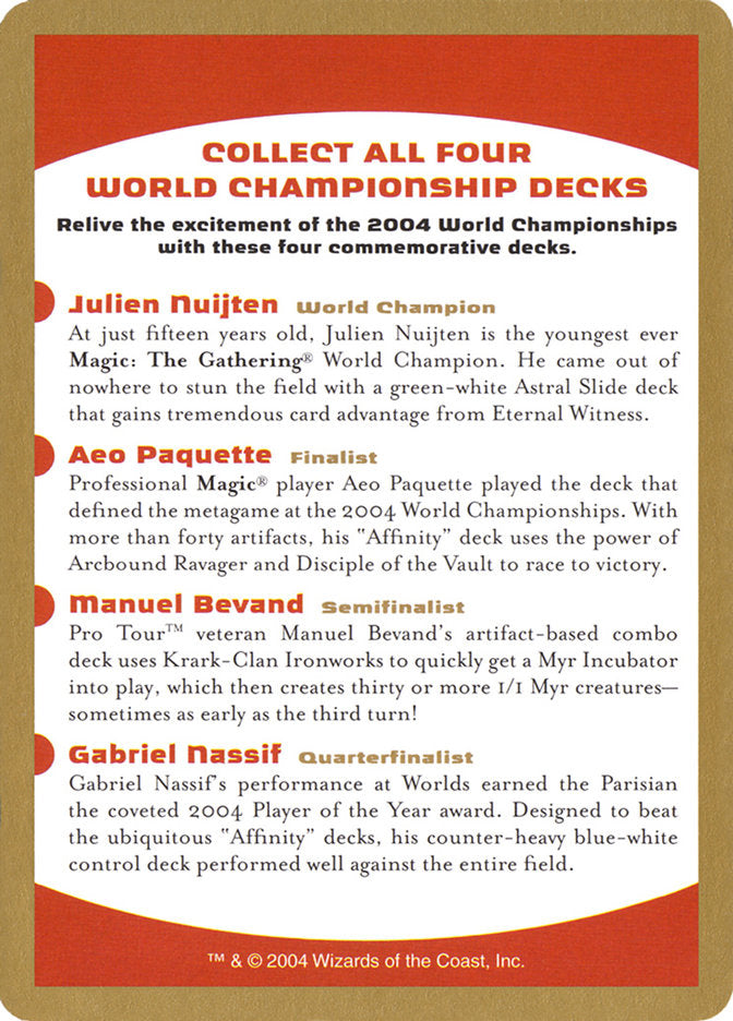 2004 World Championships Ad [World Championship Decks 2004] | Gear Gaming Bentonville