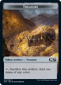 Treasure // Zombie Double-Sided Token [Core Set 2021 Tokens] | Gear Gaming Bentonville