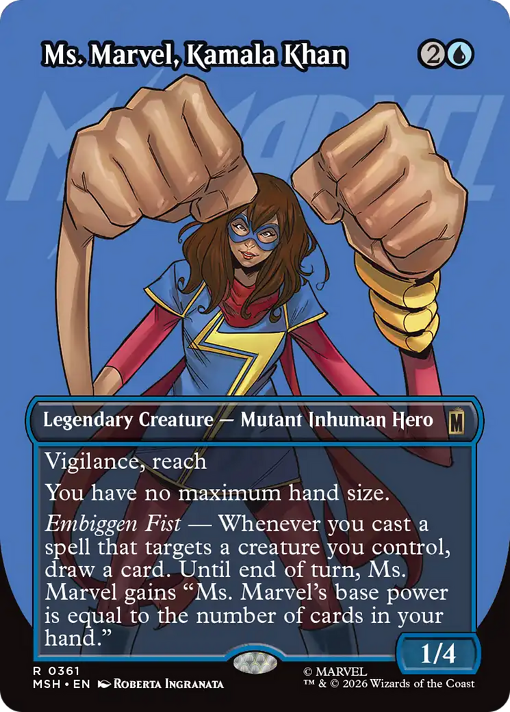 Ms. Marvel, Kamala Khan (Borderless) [Marvel Super Heroes] | Gear Gaming Bentonville