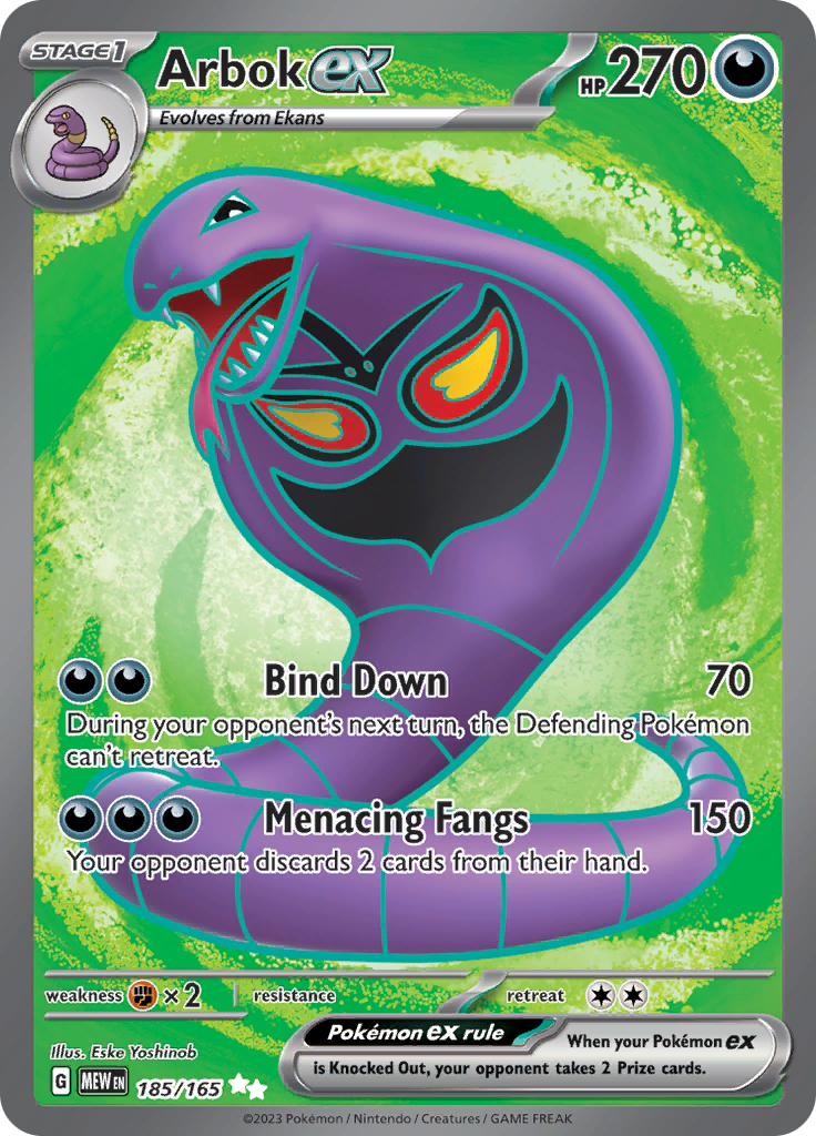 Arbok ex (185/165) [Scarlet & Violet: 151] | Gear Gaming Bentonville