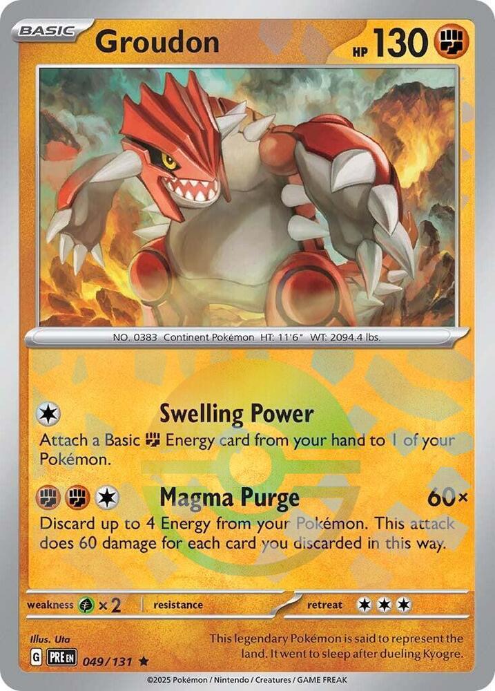 Groudon (049/131) (Poke Ball Pattern) [Scarlet & Violet: Prismatic Evolutions] | Gear Gaming Bentonville