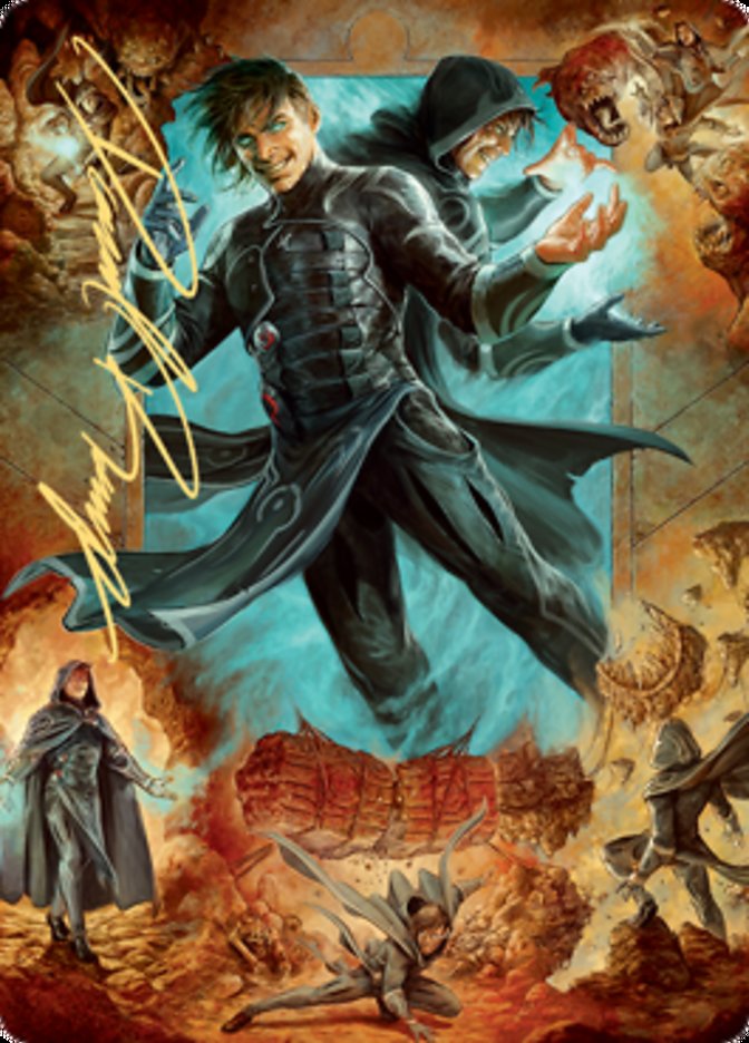 Jace, Mirror Mage 2 Art Card (Gold-Stamped Signature) [Zendikar Rising Art Series] | Gear Gaming Bentonville