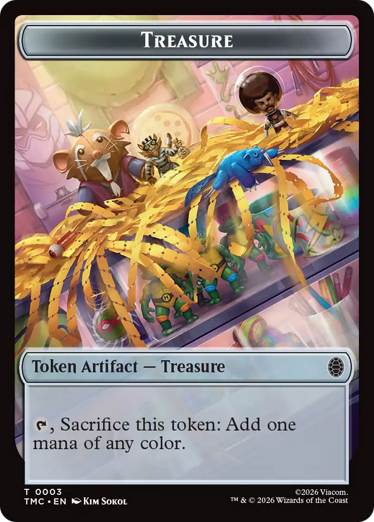 Treasure // Ninja Double-Sided Token [Teenage Mutant Ninja Turtles Commander Tokens] | Gear Gaming Bentonville
