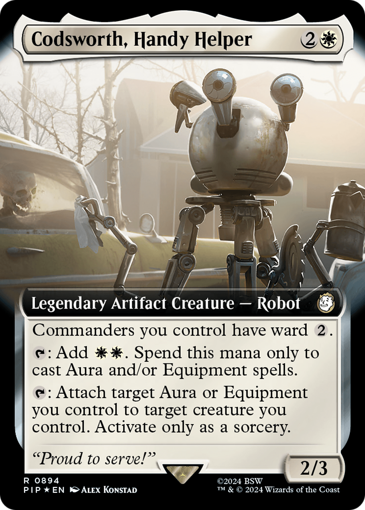 Codsworth, Handy Helper (Extended Art) (Surge Foil) [Fallout] | Gear Gaming Bentonville