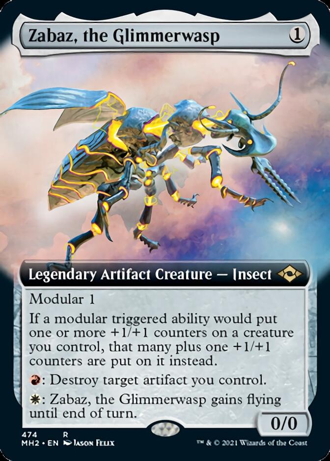 Zabaz, the Glimmerwasp (Extended Art) [Modern Horizons 2] | Gear Gaming Bentonville