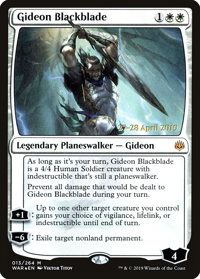 Gideon Blackblade [War of the Spark Prerelease Promos] | Gear Gaming Bentonville