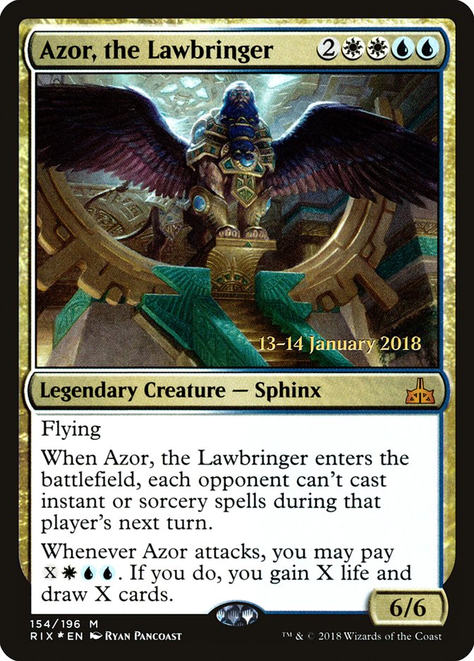 Azor, the Lawbringer [Rivals of Ixalan Prerelease Promos] | Gear Gaming Bentonville