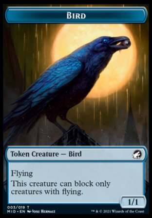 Clue // Bird Double-Sided Token [Innistrad: Midnight Hunt Tokens] | Gear Gaming Bentonville
