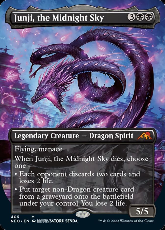 Junji, the Midnight Sky (Borderless Alternate Art) [Kamigawa: Neon Dynasty] | Gear Gaming Bentonville